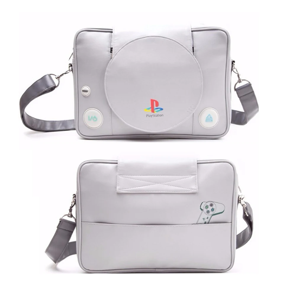 

sony playstation 4 Sony Playstation Messenger Bag Grey PU leather men's crossbody bag fashion shoulder bag