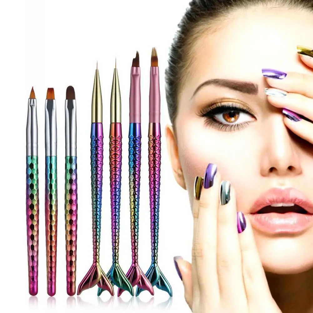 

BellyLady Nail Painting Tool Mermaid Tail Acrylic UV Gel Brush Drawing Line Nail Art Pen