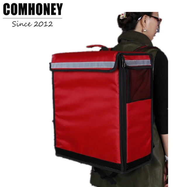 Caliente Para Aislados Pizza De Contenedor Térmica Mantener Thermo Foil Bolsas Entrega Alimentos Mochila Gran BnRnTq