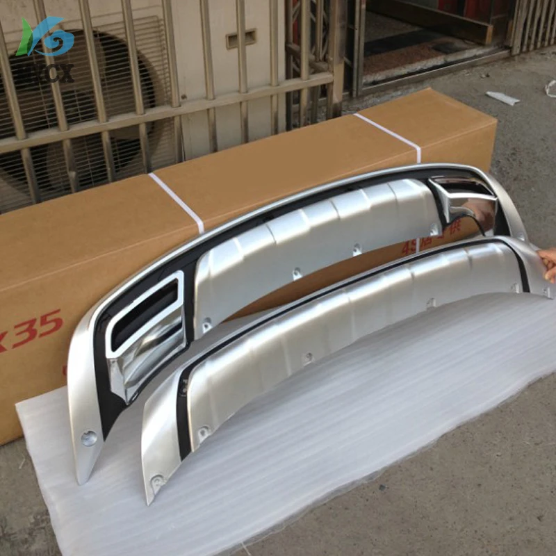 Car Styling 2011 2012- For kia Sportager High Quality plastic ABS Chrome Front+Rear bumper cover trim Car Decoration