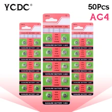 Cheap 50 x AG4 SR626 LR626 pilha 377 177 G4 1.55V Cell Battery Button Coin Gadgets Watches pile pile montre