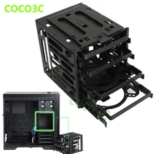 4 Bays Drives Protective Case Box For 2.5″ 3.5″ SATA SAS IDE HDD Enclosure external SSD Storage Cabinet