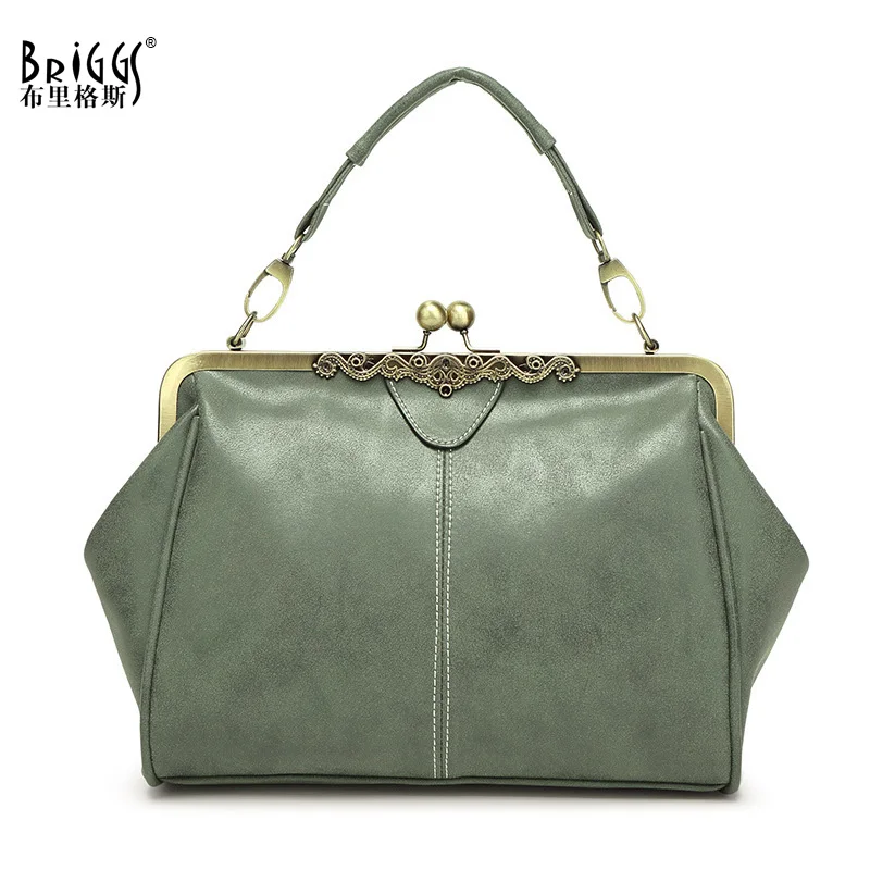 

BRIGGS Designer Women Handbag Female PU Leather Bags Handbags Vintage Ladies Shoulder Bag Office Ladies Shell Bag Totes
