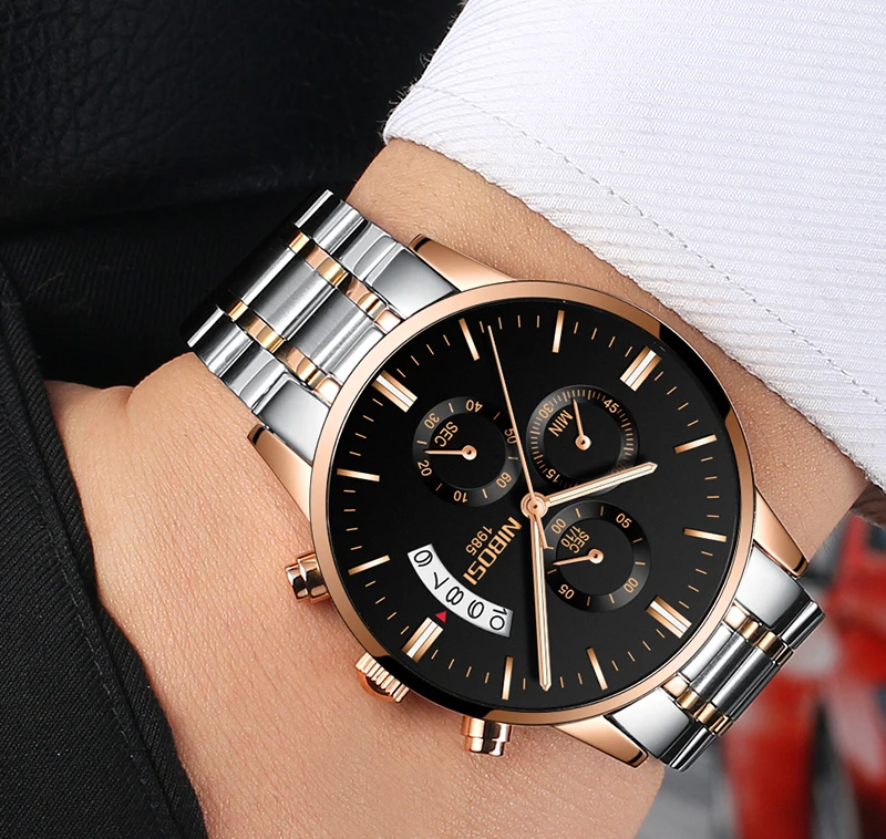 superior relógios masculinos de luxo moda homem