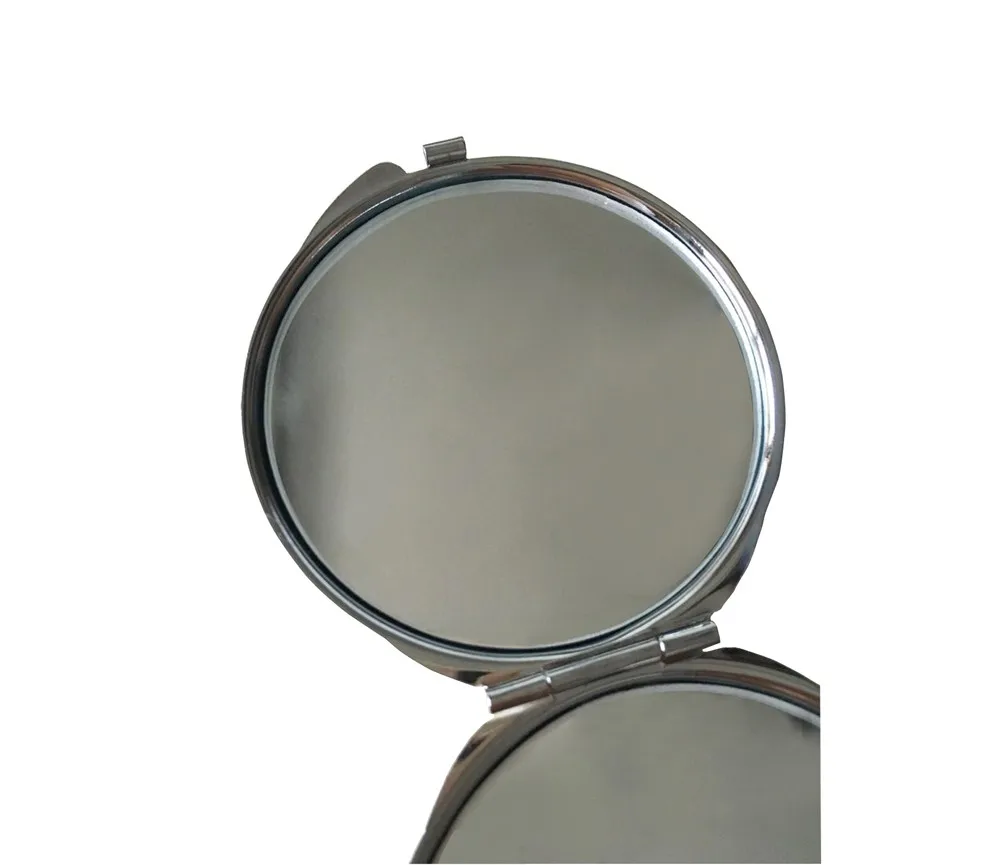 Дизайн кромки компактное зеркало пустой карманные зеркальца серебряное зеркало для нанесения макияжа