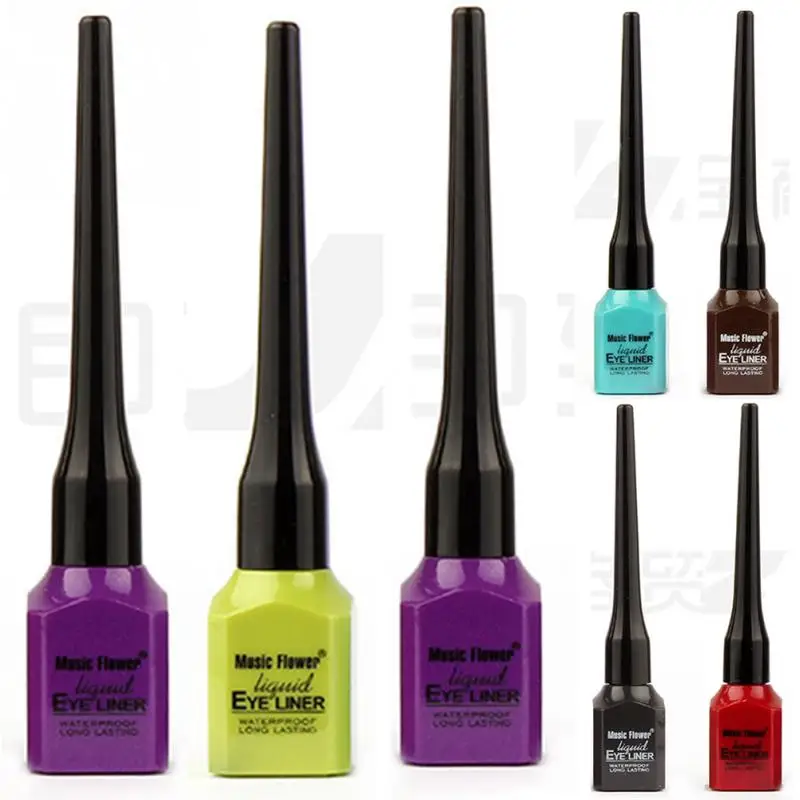 

The Colorfull Eyeliner For Fashion Eyeliner purple green blue brown black red Waterproof Eyeliner Liquid