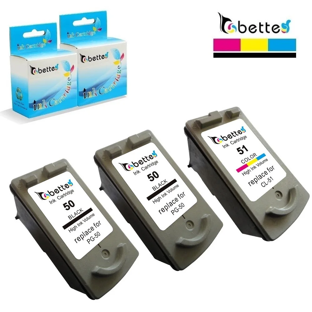 3PK, PG50 CL51 Ink Cartridges for Canon PG 50 CL 51 PG 50 CL 51 PIXMA ...