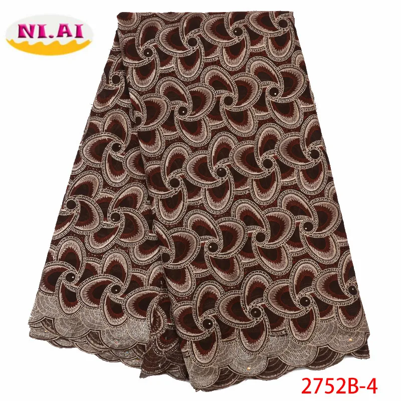 African Lace Fabric Latest Nigerian Swiss Lace Fabric High Quality Cotton Swiss Voile Laces Switzerland For Women XY2752B-1