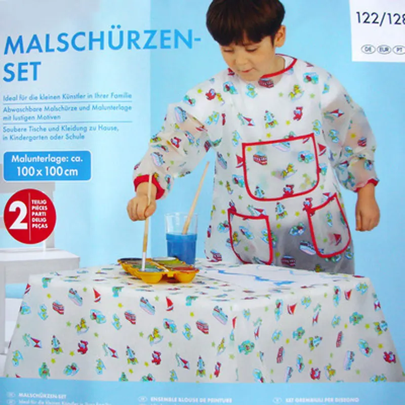 Waterproof PEVA Baby Gowns for Children Paint Clothes baby Feeding Eating Playing Aprons Artists