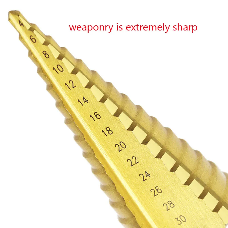 3Pcs HSS steel Large Step Drill Cone Drill Titanium Bit Set Step Drill Bit Set Tool Hole 4-32mm 4-20mm 4-12mm 3Pcs HSS steel Large Step Drill Cone Drill Titanium Bit Set Step Drill Bit Set Tool Hole 4-32mm 4-20mm 4-12mm