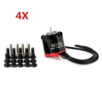 

High Quality 4X EMAX RS1106 6000KV Micro Brushless Motor CW Thread for FPV Racer RC Spare Parts Accessories Accs