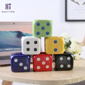 

Colorful Cute Dice Ashtray Smoking Holder Mini Decorative Home Ashtray Simple Creative Modern Ceramics Ashtray