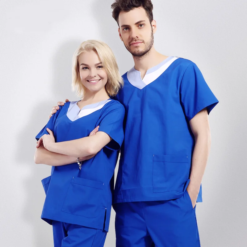 Professional hospital Medical Clothing Doctors Lab Suit Short Sleeved