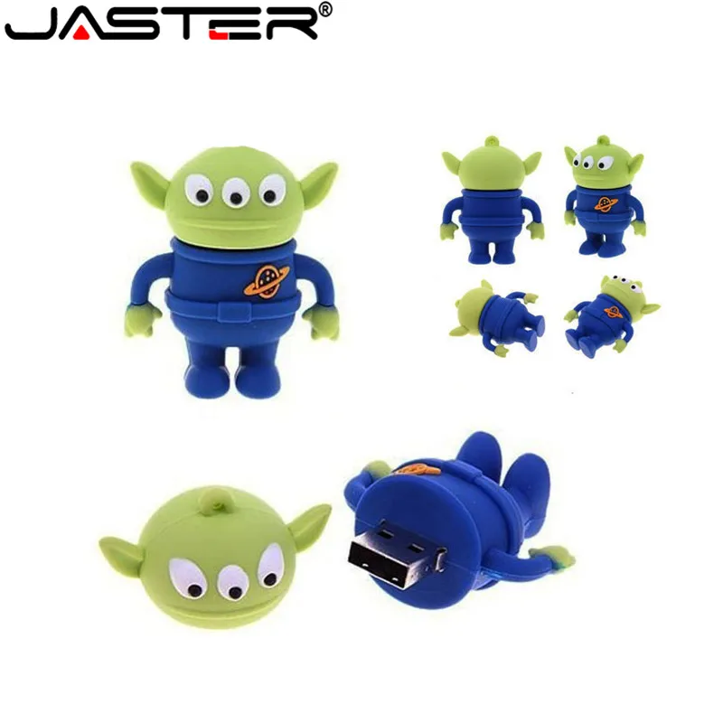 

JASTER cartoon funny toy story Aliens USB Flash Drives thumb pendrive memory stick u disk pen drive 4GB 8GB 16GB Free shipping