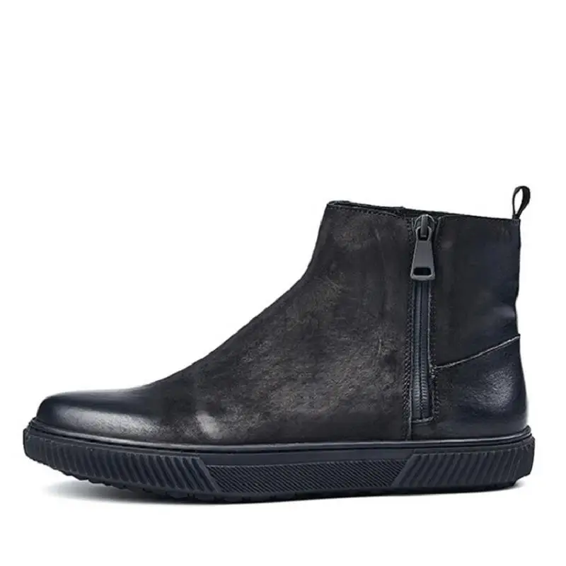 Northmarch Schwarzes Frühling Stiefeletten Bota Hochwertige Bequeme Herbst Leder Chelsea Schuhe Für Männer Kuh Stiefel q1Tqr