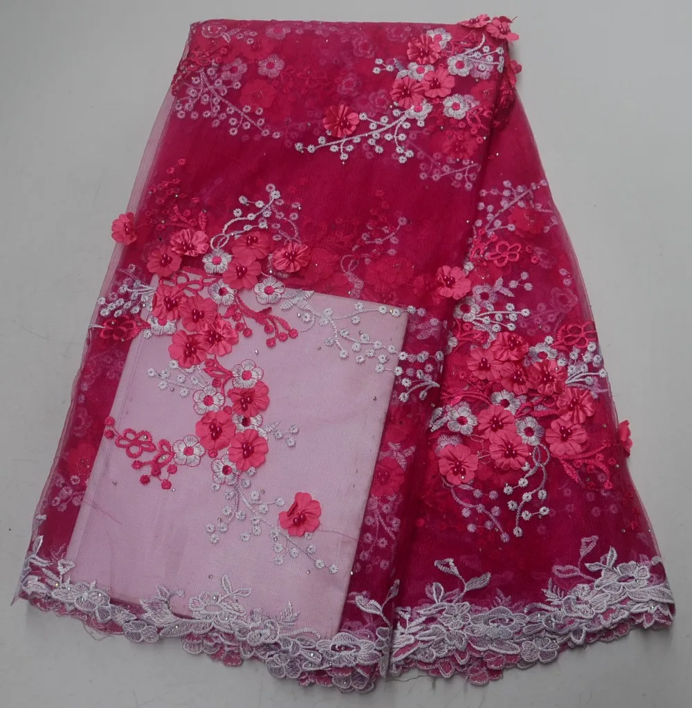 

High Quality French Net Lace Fabric For Nigeria Wedding Dress Embroidery Design African Tulle Lace