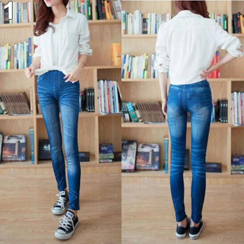 

Hot Fashion Ladies Womens Printed Imitated Summer Style Skinny Slim Jeans Stretchy Jeggings Pants Leggings Clothing 5AWI