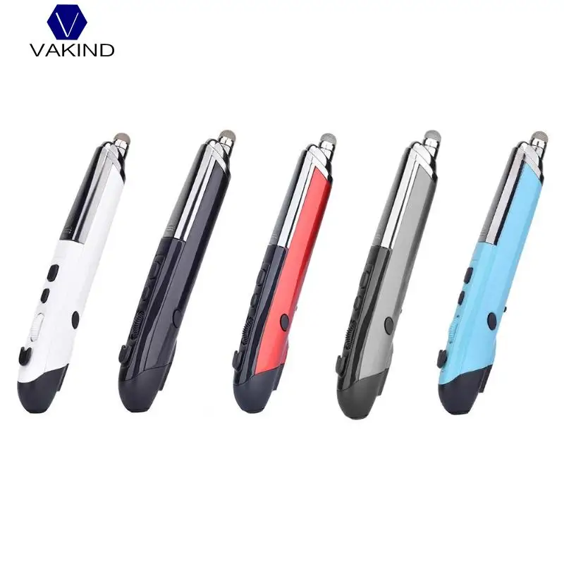 

VAKIND 2.4GHz Wireless Touch Pen Mouse 1600DPI 6 Keys PPT Pointer Laser Flip Pen Web Browsing Touch Screen Stylus Pen for Laptop