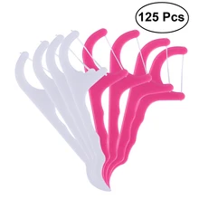 125 шт очиститель для ухода за зубами пластиковая зубочистка нейлоновая проволока Стик для зубной нити портативный набор инструментов для чистки зубов