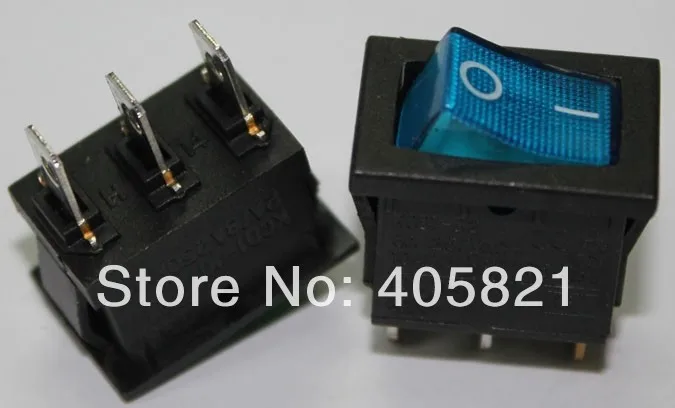 

Blue rocker switch/boat switch 3pins with lamp