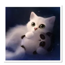 diamond painting cat Diamond Kids Diy Diamond Embroidered Cat And Panda Embroidery Full Diamond 3D.Custom Photo Drop shipping