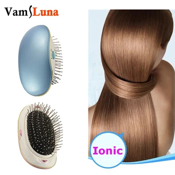 

Portable Electric Negative Ionic Hair Comb Hair Brush Straightener Mini Hair Massage Styling Hairbrush