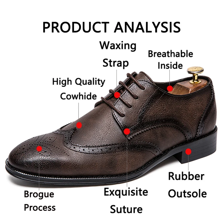 JUNJARM/ г.; модная брендовая мужская обувь в деловом стиле; обувь с перфорацией типа «броги» для свадебной вечеринки; кожаные оксфорды с круглым носком в стиле ретро; Цвет черный, коричневый