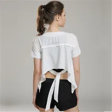 Новая спортивная футболка с короткими рукавами женская дышащая и быстросохнущая бегущая футболка для спортзала или йоги