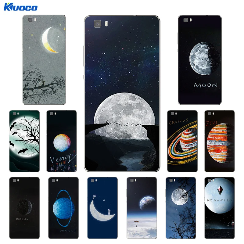 Чехлы сделай сам для Huawei P8 Lite 2017 чехол телефона P8/P8Lite Mate8 10 мягкий TPU Moon Space Printing |