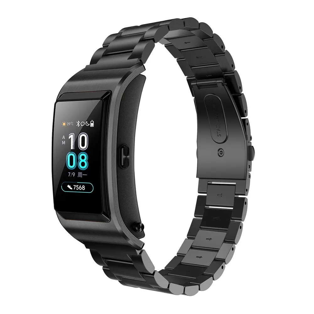 

Luxury Stainless Steel Strap Wrist Band Replacement Bracelet For Huawei B5 Watch silicone rubber watchbands strap gear s3 band