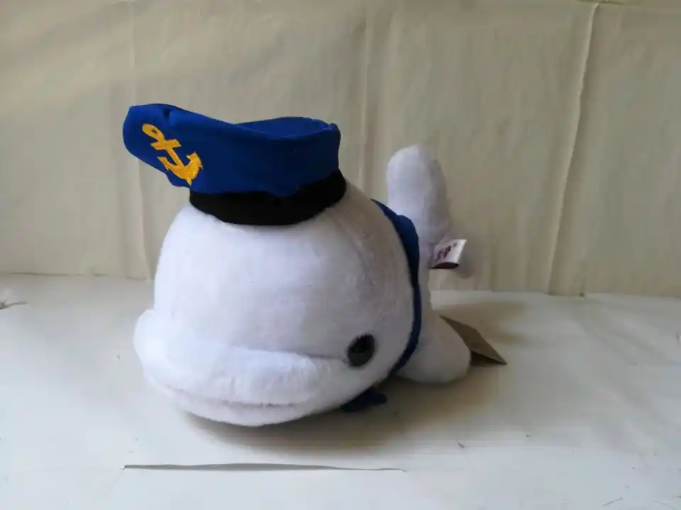 約30センチ白イルカぬいぐるみ海軍スーツイルカ柔らかい人形クリスマスギフトh1028 Stuffed Plush Animals Aliexpress