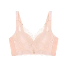 Spring and summer new products Thin lace beauty back no steel ring bra small chest gathered sexy adjustable underwear women