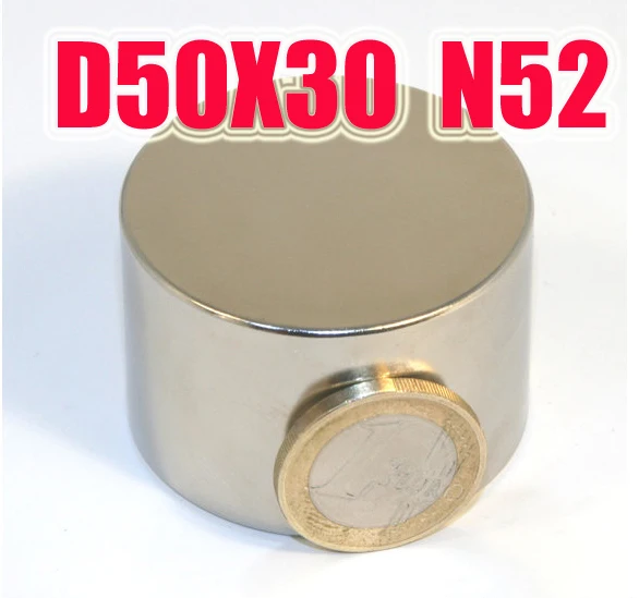 

Magnet 1pcs/lot N52 Dia 50x30 mm hot round magnet Strong magnets Rare Earth Neodymium Magnet 50x30mm wholesale 50*30 mm