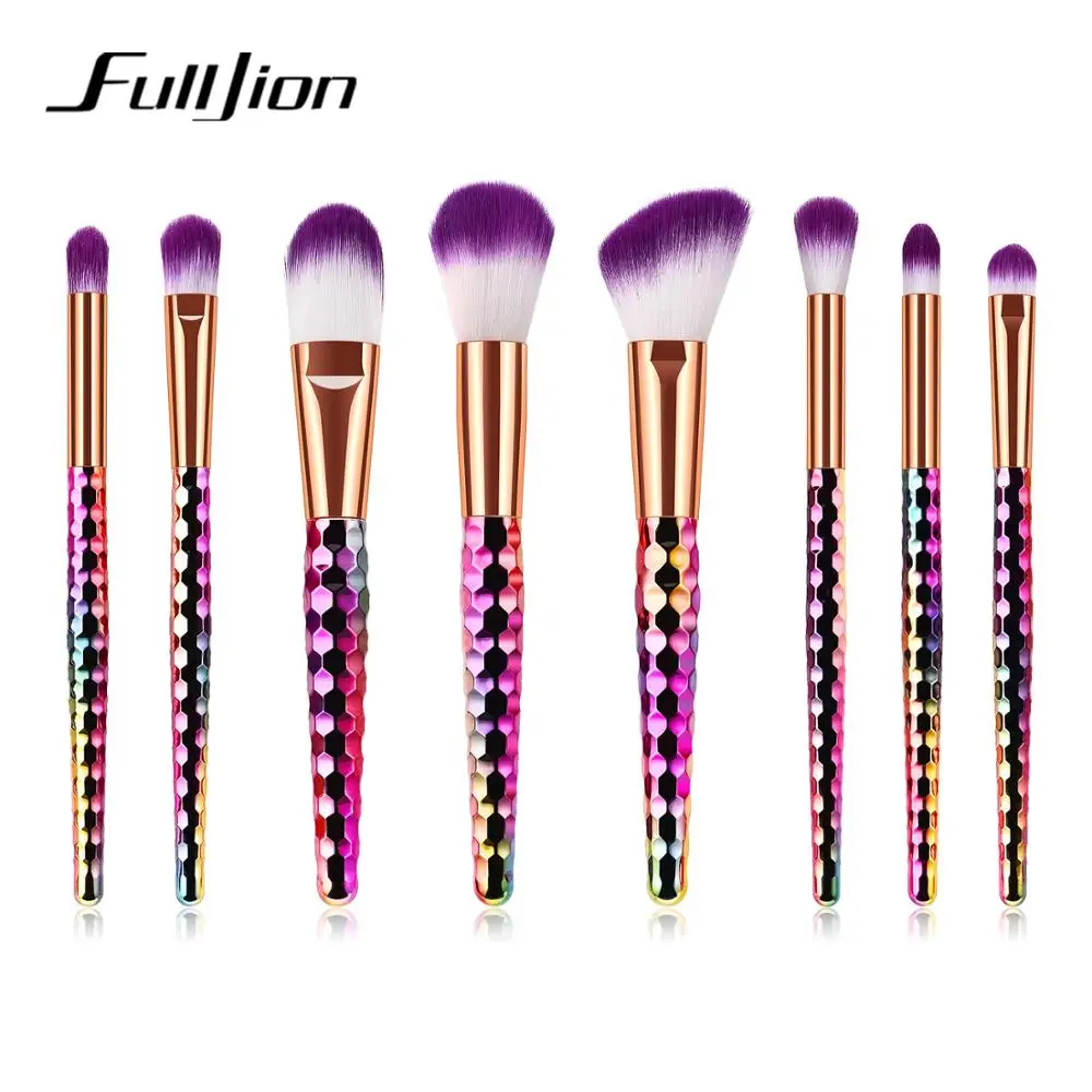

Fulljion 4/6/8pcs/kits Makeup Brush Set Brochas Maquillaje Cosmetics Foundation Brush For Face Powder Eye Shadow Pennelli Trucco