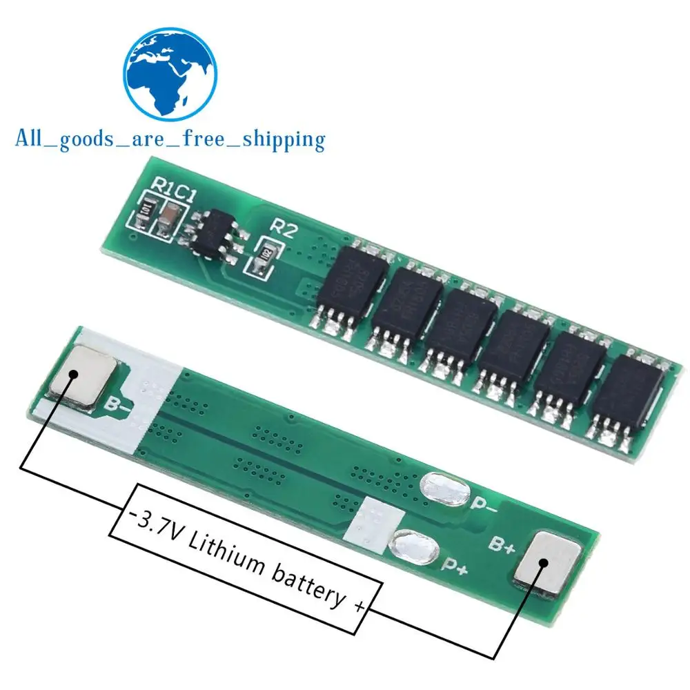 

TZT 1S 15A 3.7V Li-ion 6MOS BMS PCM Battery Protection Board PCM for 18650 Lithium Lion Battery