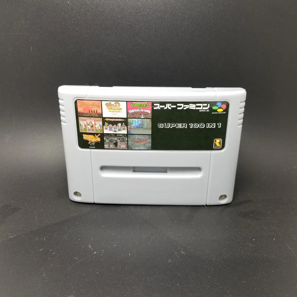 

Super 100 in 1 Japan NTSC Game Cartridge Batman Robin Castlevania IV Clay Fighter Contra III Cotton Megaman X Hagane Goof Troop