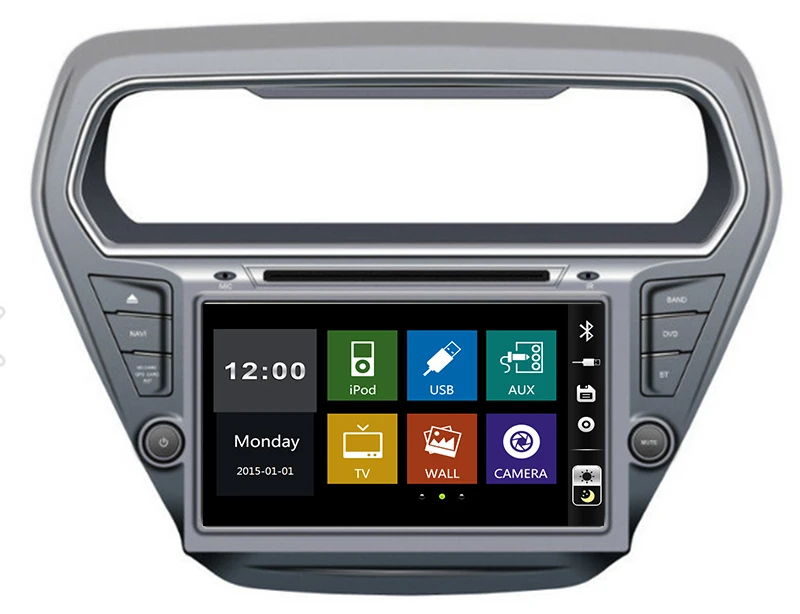 Perfect 8" in-dash Car DVD player with GPS navigation BT/TV USB SD AUX,audio Radio stereo,Car multimedia headunit for Ford Escort 2014 1