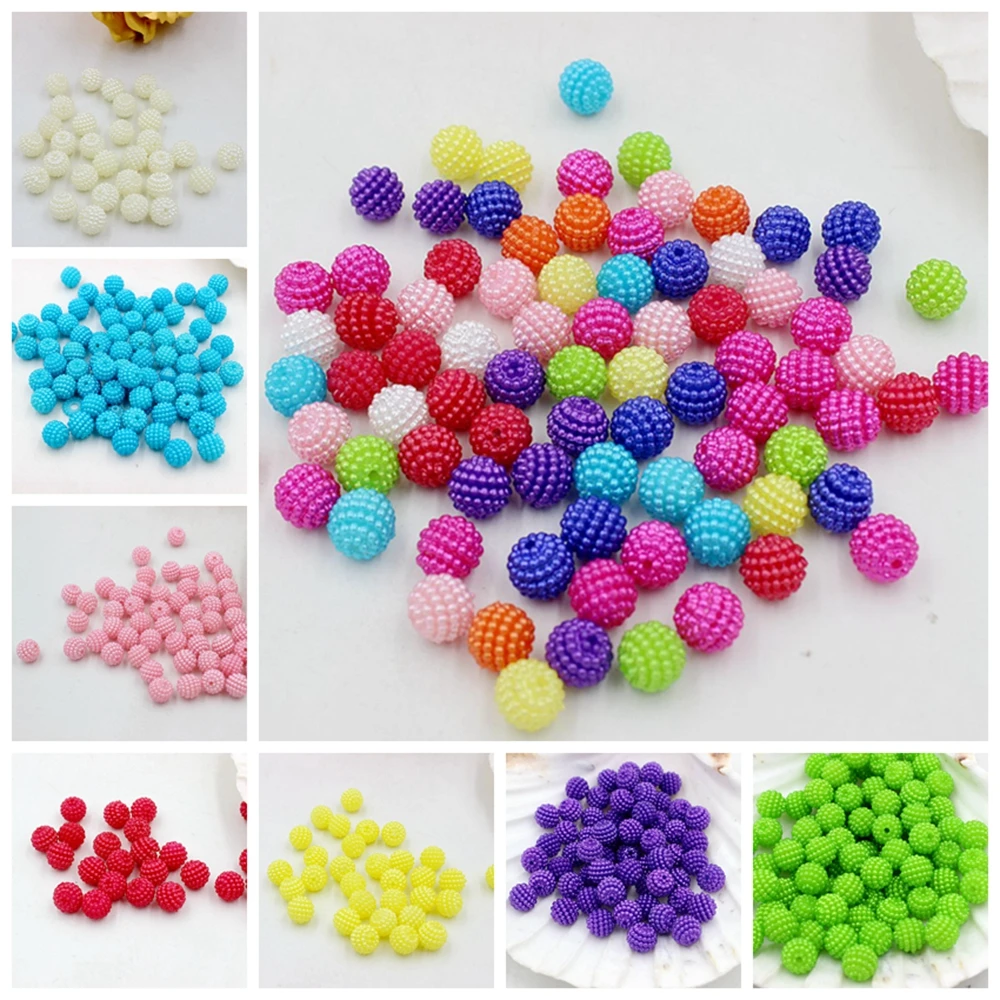 

Free Shipping Multi 12mm 40pcs/Lot Bayberry Ball Imitation Pearl Beads Round Beads ABS Shamballa Charm Beads Fit Jewelry Making