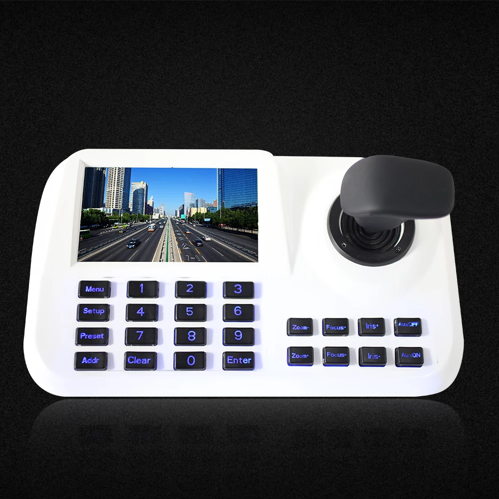 Inesun ONVIF сетевая клавиатура контроллер 5 дюймов 3D Джойстик HD ЖК-дисплей IP контроллер клавиатуры ptz для высокоскоростной купольной камеры