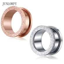 JUNLOWPY блеск розовое золото серебро уха Plug винт Пирсинг Туннель уха расширительные приборы комплект украшения для тела Плоть Туннель Серьги