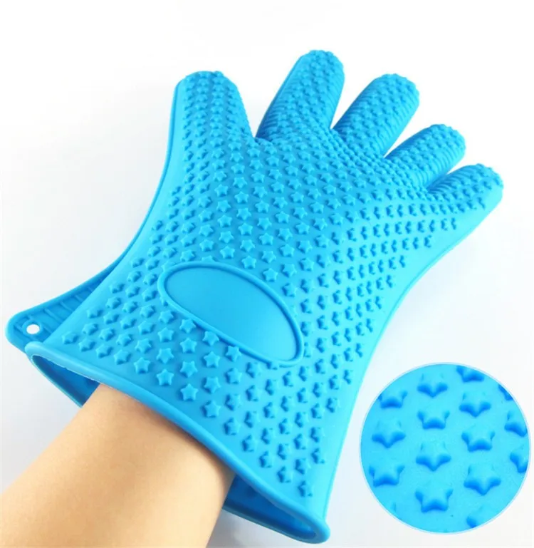 50 pcs Silicone Heat Resistance Gloves Stars Microwave Oven Gloves 190g