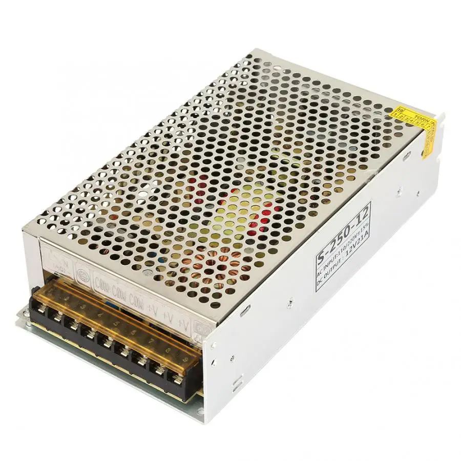 

DC Power Supply S-250W-12 DC 12V 21A LED Switching Power Supply Driver Adapter for Industrial Equipment Switch Power Supply