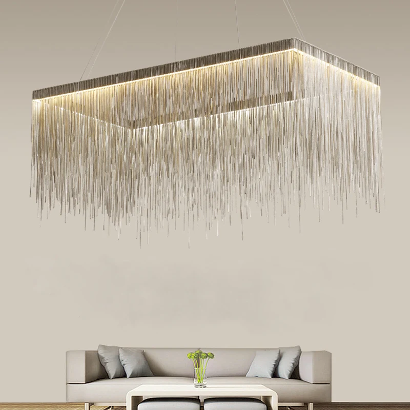 

IKVVT Post-modern Aluminum Pendant Lights Luxury Chrome/Rose golden LED Hanging Lamp for Livingroom Restaurant Hotel Hall Parlor