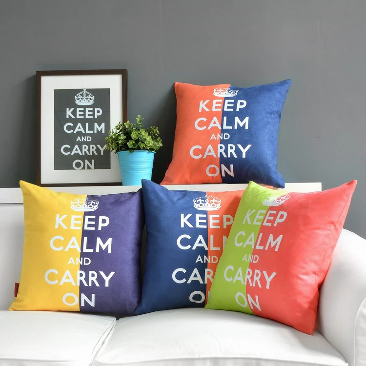 Несколько Keep Calm And Carry On Британский борьбе мировой войны наволочка евро шеи подушки живопись Декор дома подарка