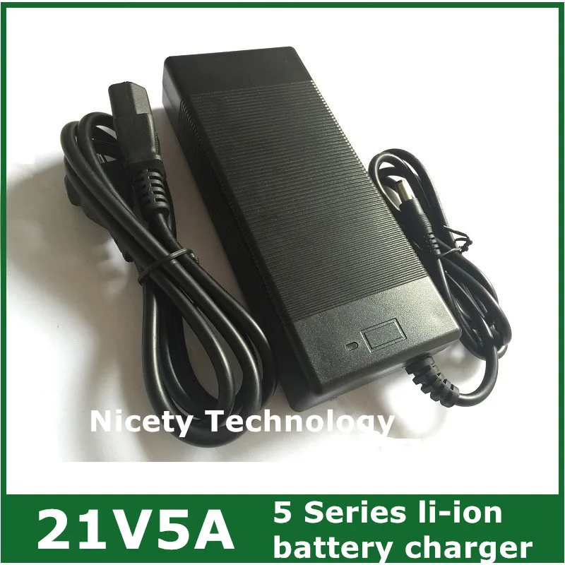 21v5a lithium battery charger 5 Series 100-240V 21V 5A for with LED light shows charge state | Электроника