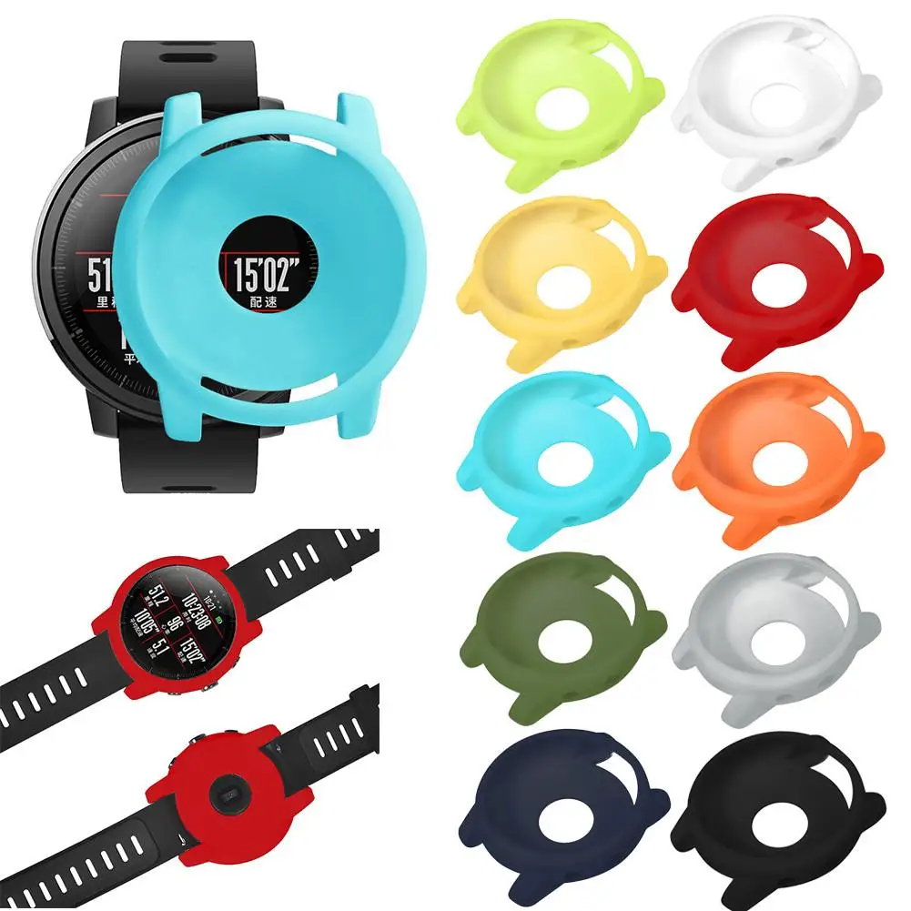 

Smart Bracelet Protective Case Cover Plastic Slim PC Rubber Smart Watch Cover Colorful Frame Protect Shell For Huami Amazfit