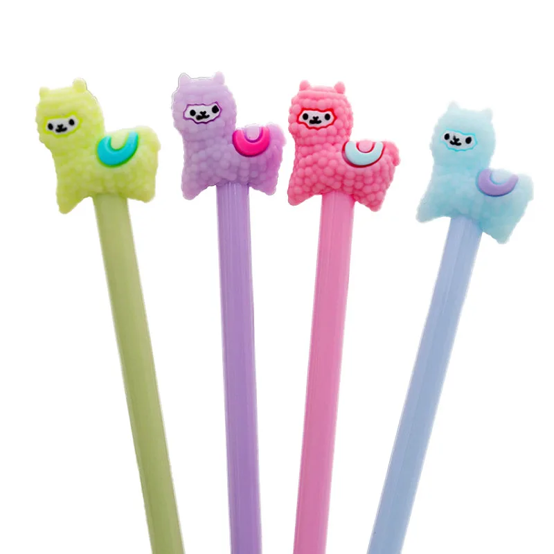 

1pcs Cute Korea Style Cartoon Creative Alpaca Gel Pen Fashion Office School Stationery Writing Pen Black Signing Pens