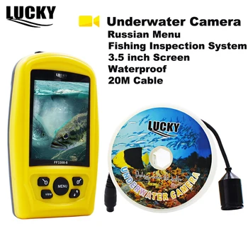 

LUCKY FF3308-8 Russian Menu Portable Underwater Camera 3.5inch Fishing Inspection System Waterproof Fish Finder Winter Ice #C7