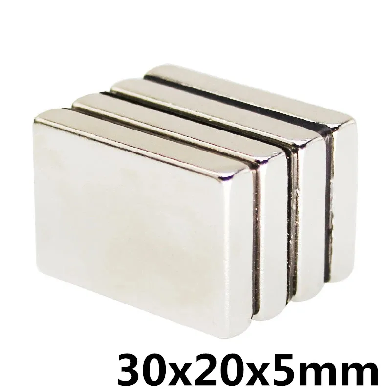 

1pcs Neodymium magnet 30x20x5 Rare Earth Strong block permanent 30*20*5mm fridge Electromagnet NdFeB nickle magnetic square