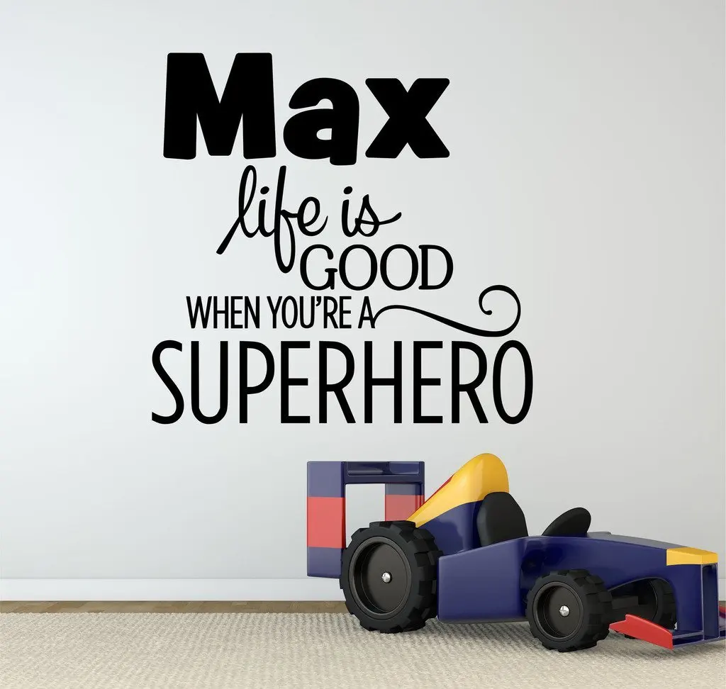 HWHD Fashion Superhero Quote Decal Removable Vinyl Batman Wall Decal